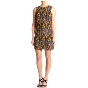 M MISSONI Women's Zigzag-print Silk Shift Dress